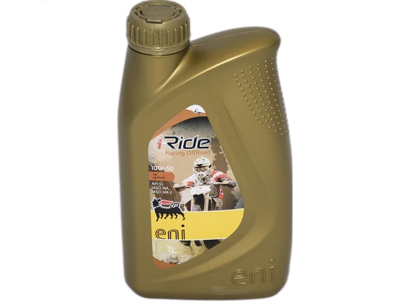 Масло моторное синтетическое 4-х тактное для мотодвигателей eni i-Racing offroad 10W50 1л pitbikemarket.ru