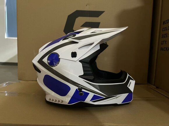 Мотошлем GRID VOLT White/Blue Размер M pitbikemarket.ru